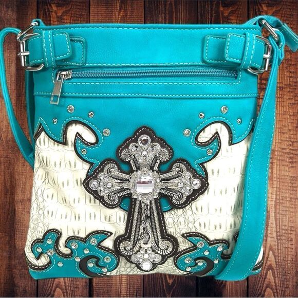Justin West cowgirl conceal and carry crossbody bag! Super cute ! - Picture 3 of 8